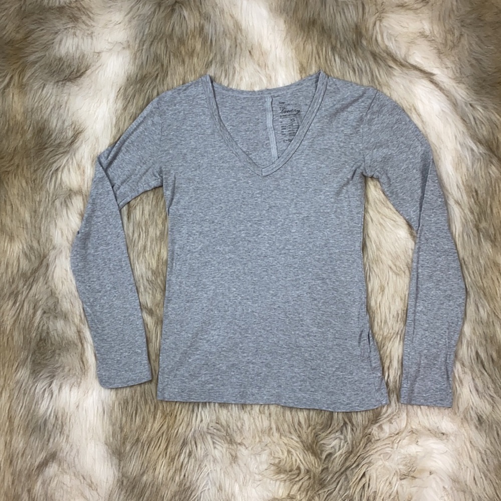 Gap The Bowery Super Soft V-Neck Long Sleeve Top, XS - Picture 5 of 10
